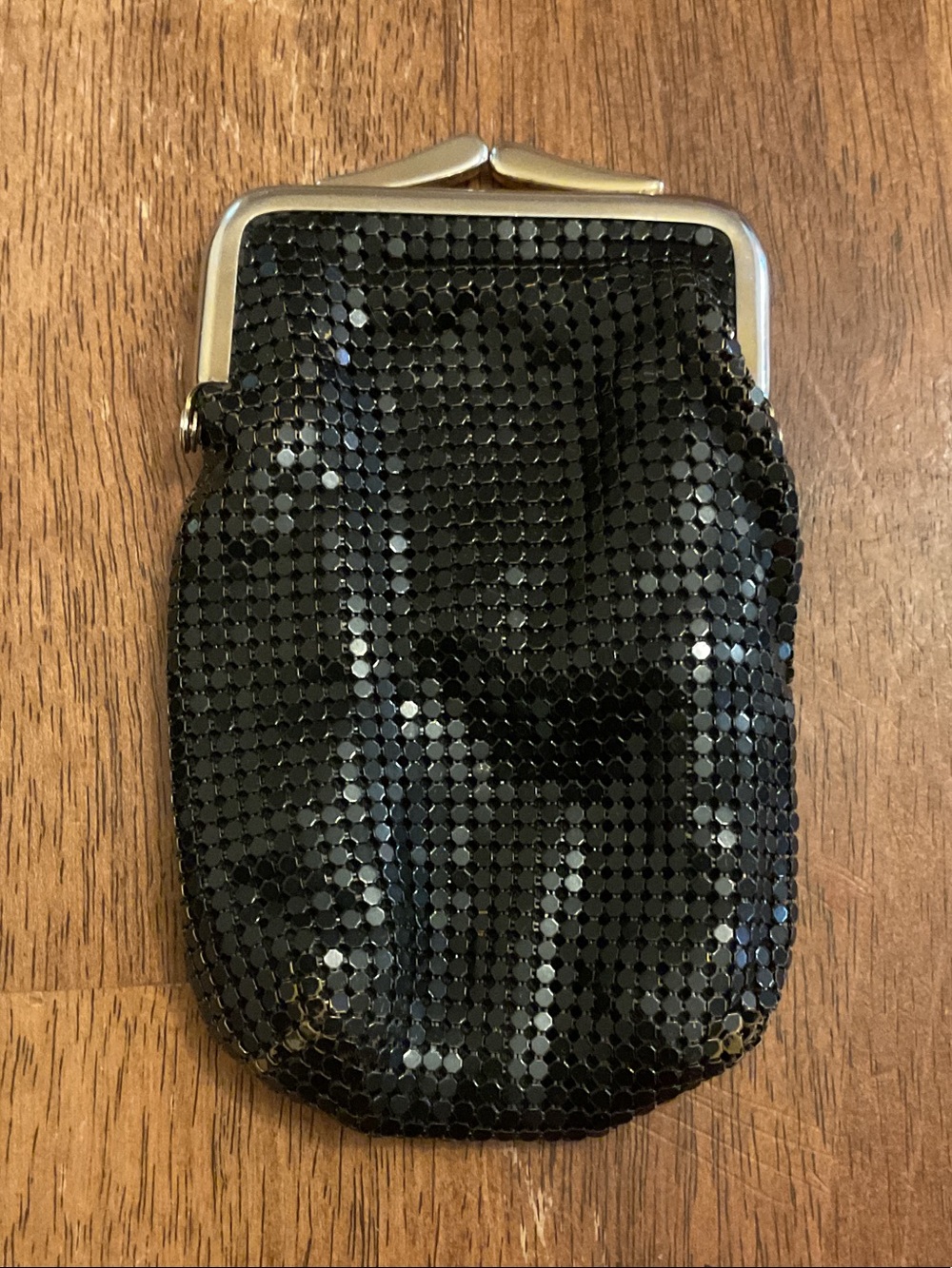 Black Sequin Kiss-Lock Coin Purse
